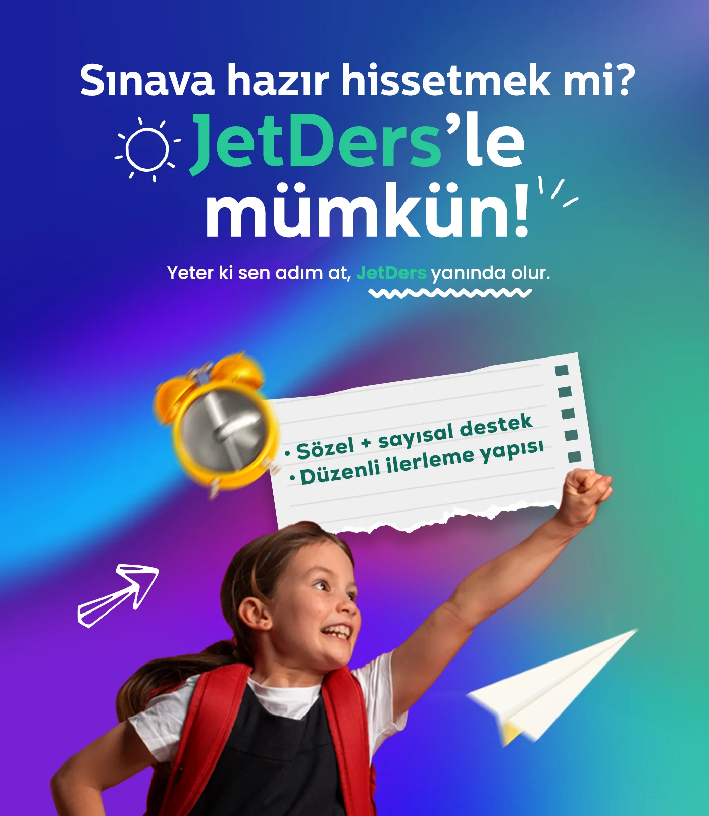JetDers, sana özel öğrenme rotanı çiziyor.