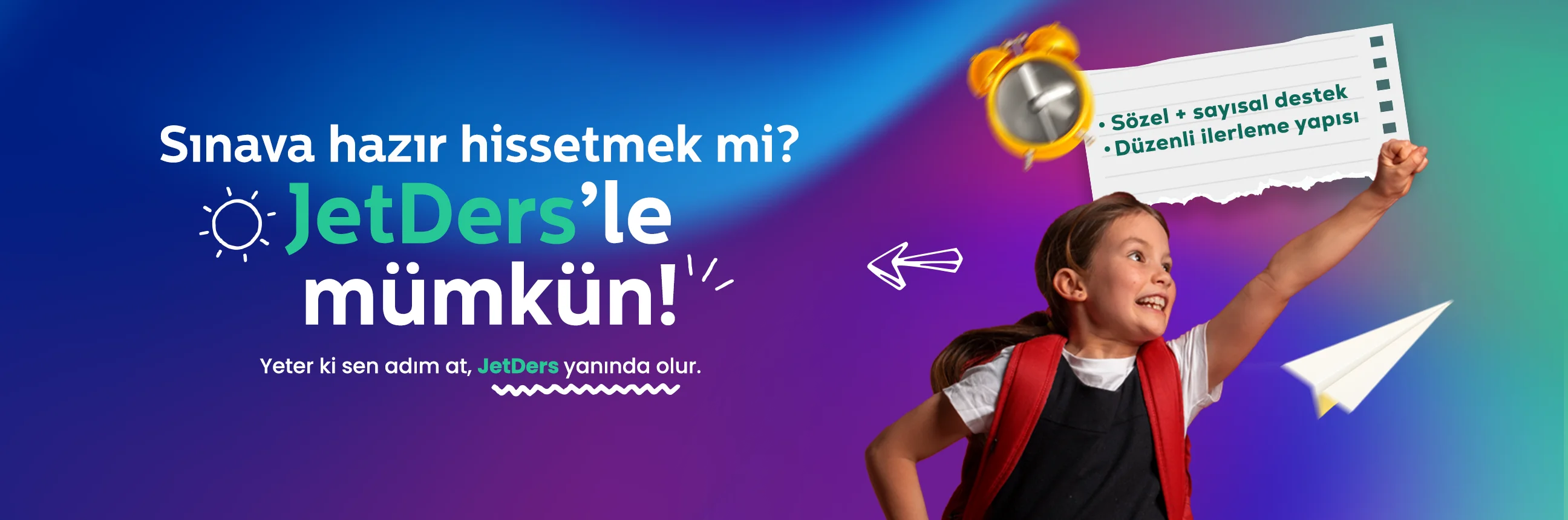 JetDers, sana özel öğrenme rotanı çiziyor.